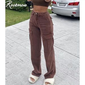 Dark brown cargo pants